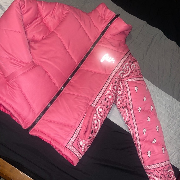 Filthy Wealth Pink Men’s Flag Jacket - Picture 3 of 3